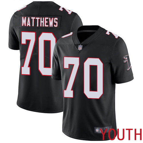 Atlanta Falcons Limited Black Youth Jake Matthews Alternate Jersey NFL Football 70 Vapor Untouchable